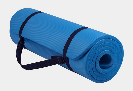 Thick Yoga and Pilates Exercise Mat with Carrying Strap - Home Brains And Brawn