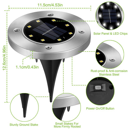 Solar Powered Ground Light Outdoor - Home Brains And Brawn