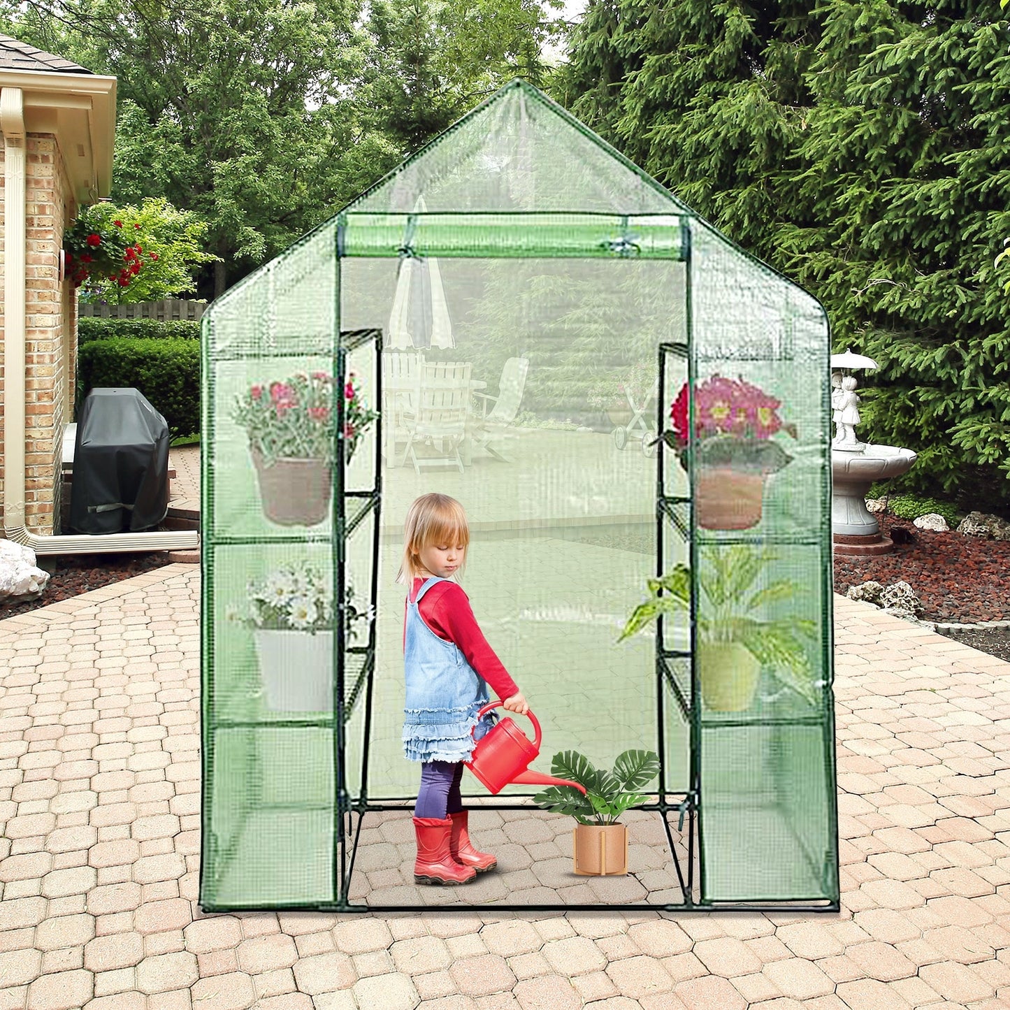 Shelves Walk-in Plant Greenhouse