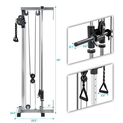 Lat Pulldown Machine Home Gym Fitness Silver - Home Brains And Brawn