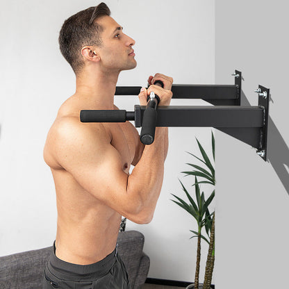 Wall Mounted Multi-Grip Pull Up Bar with Foam Handgrips - Home Brains And Brawn