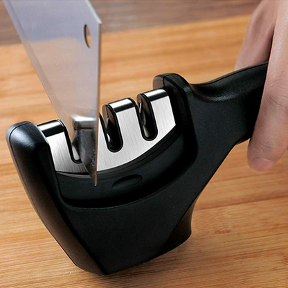 KNIFE SHARPENER Ceramic Tungsten Kitchen Knives Blade Sharpening System Tool USA XH - Home Brains And Brawn