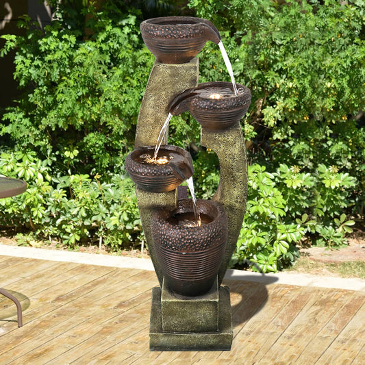 40inches Tall Modern Outdoor Fountain - HomeBrainsandBrawn
