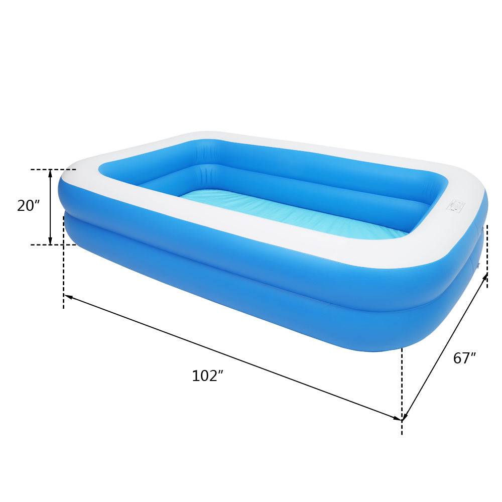 blue PVC cuboid with wall thickness of 0.3mm for inflatable swimming pool