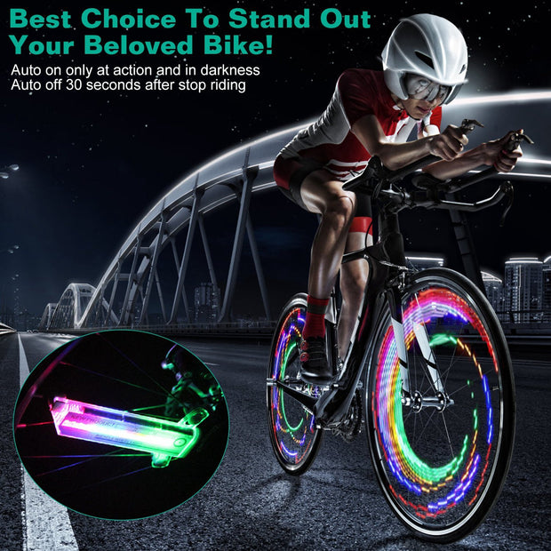 Patterns Cycling Lights Rainbow Wheel Tire Flash Lamp - HomeBrainsandBrawn