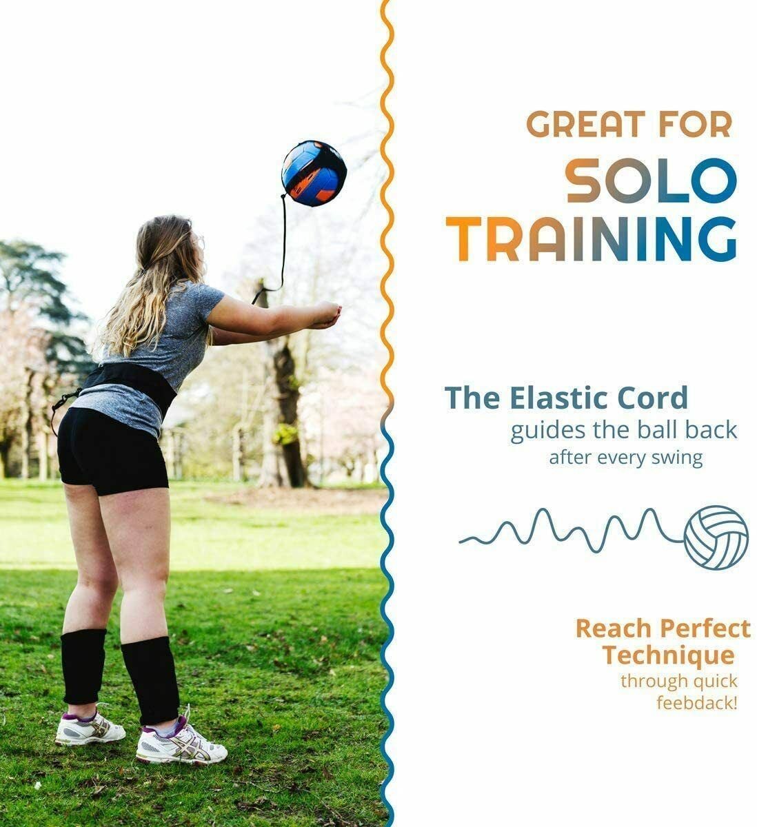 Elastic volleyball resistance band set