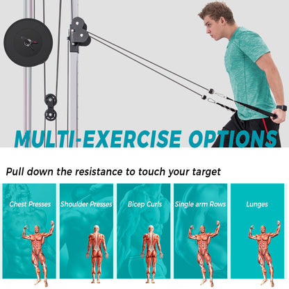 Lat Pulldown Machine Home Gym Fitness Silver - Home Brains And Brawn