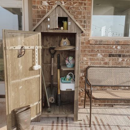Compact Outdoor Garden Tools Storage Shed - Home Brains And Brawn