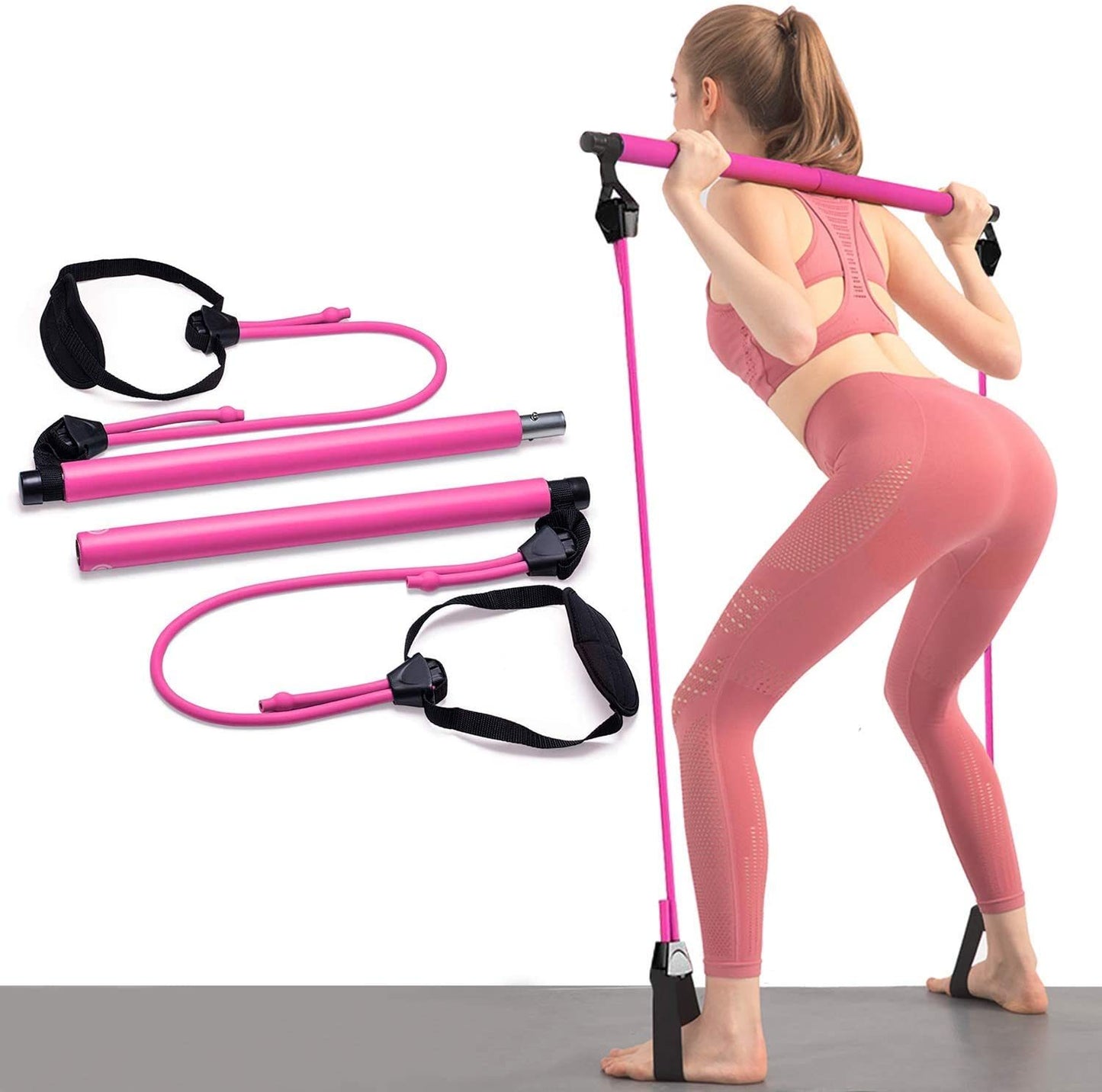 2 Latex Exercise Resistance Band - 2-Section Sticks