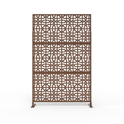 Laser Cut Metal Privacy Screen;  24"*48"*3 panels - Home Brains And Brawn