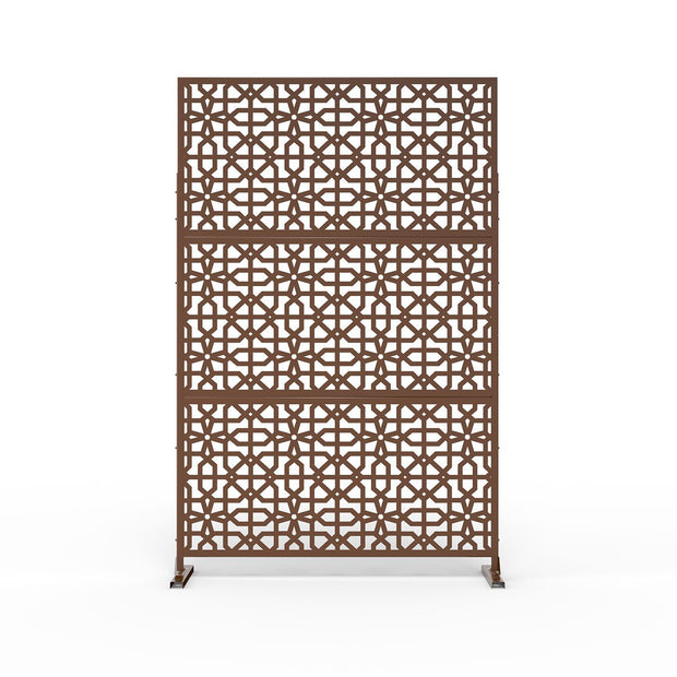 Laser Cut Metal Privacy Screen;  24"*48"*3 panels - Home Brains And Brawn