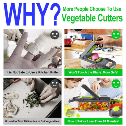 Multifunction Vegetable Fruit Slicer Chopper Food Container - Home Brains And Brawn