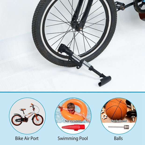 Mini Bike Pump Portable Bicycle Tire Inflator Ball Air Pump - Home Brains And Brawn