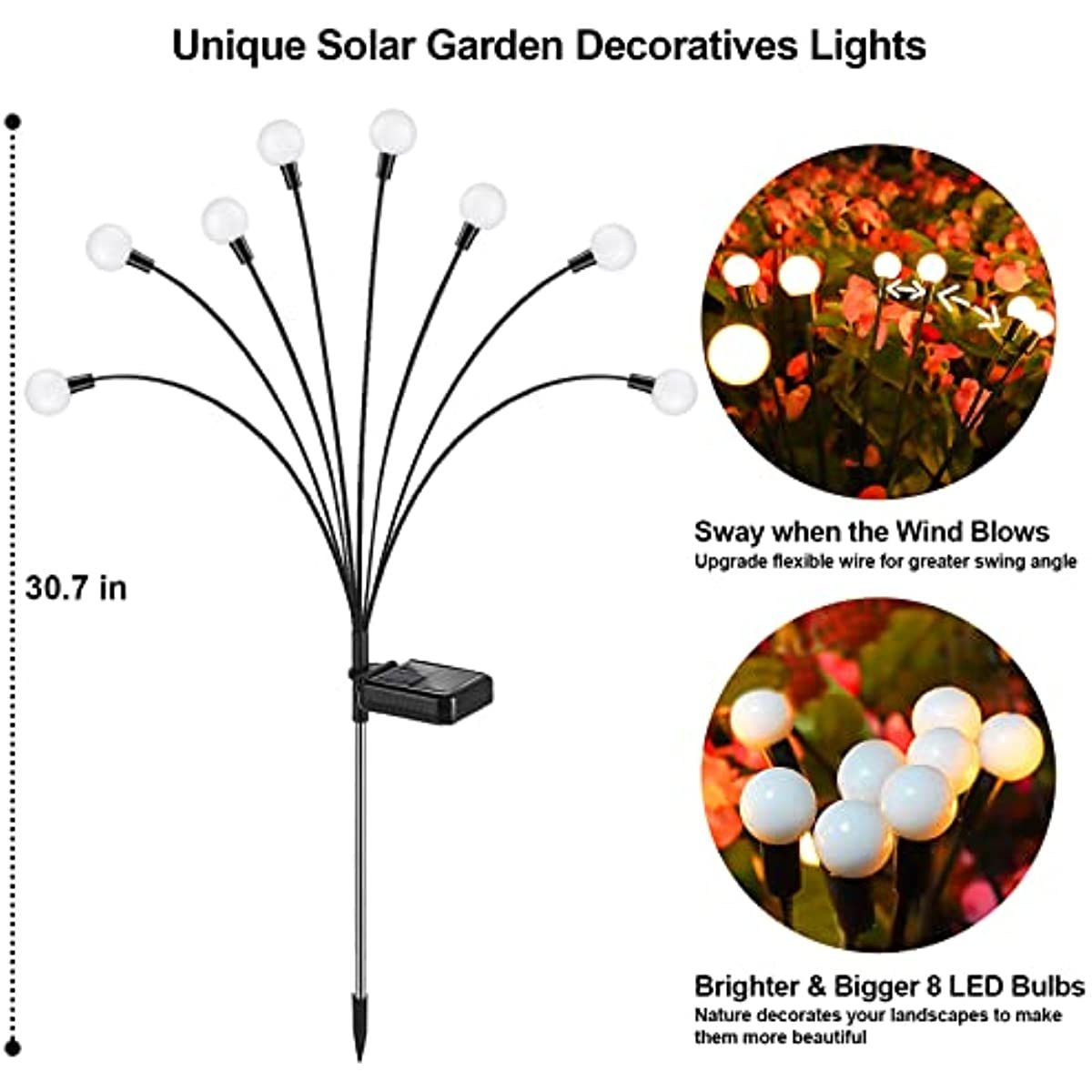Solar Garden Lights Outdoor Decorations