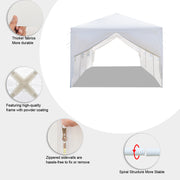 Party Tent 3 x 9m Eight Sides Two Doors Waterproof Tent with Spiral Tubes - Home Brains And Brawn