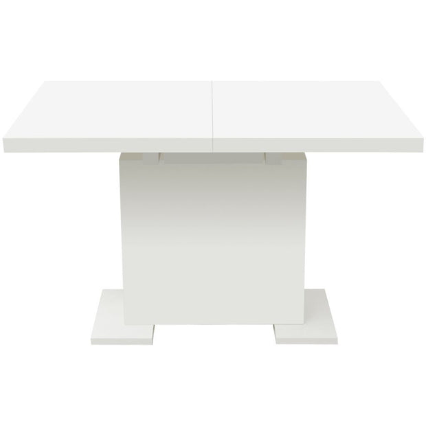Extendable Dining Table High Gloss White - Home Brains And Brawn