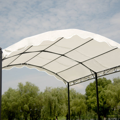 Outdoor Patio 13' ft L. x 10' ft. W. Iron Carport Shelter Garage Tent - Home Brains And Brawn
