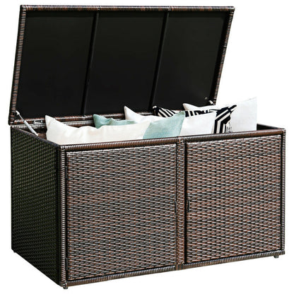88 Gallon Garden Patio Rattan Storage Container Box - Home Brains And Brawn
