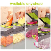 Multifunction Vegetable Fruit Slicer Chopper Food Container - Home Brains And Brawn