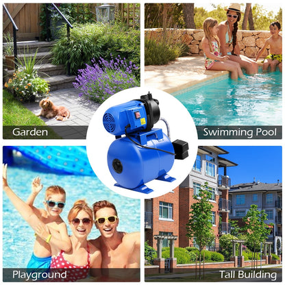 1200 W Garden Water Pump Shallow Well Pressurized Irrigation - Home Brains And Brawn