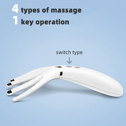 Electric Head Scalp Massager with Heat, for Stress Relax Hair Growth Headaches, Simulation of Human Finger Vibration Massage - Home Brains And Brawn