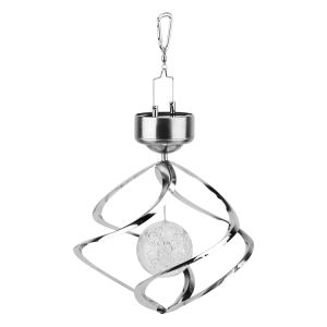 Spiral Spinner Solar Lights Wind Chime LED Color Changing Hanging Wind Lamp - HomeBrainsandBrawn