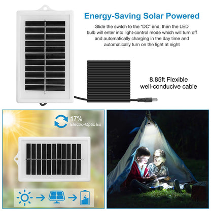 Solar Camping Light Hanging LED Bulb Lamp Portable Lantern Emergency Light - HomeBrainsandBrawn