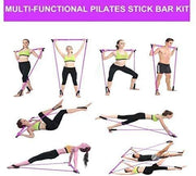 2 Latex Exercise Resistance Band - 2-Section Sticks - Home Brains And Brawn