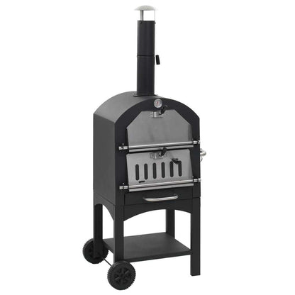 Charcoal Fired Outdoor Pizza Oven with Fireclay Stone - Home Brains And Brawn