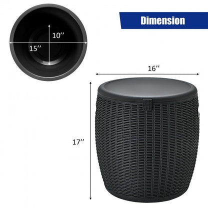Patio Rattan Cool Bar Cocktail Table Side Table XH - Home Brains And Brawn