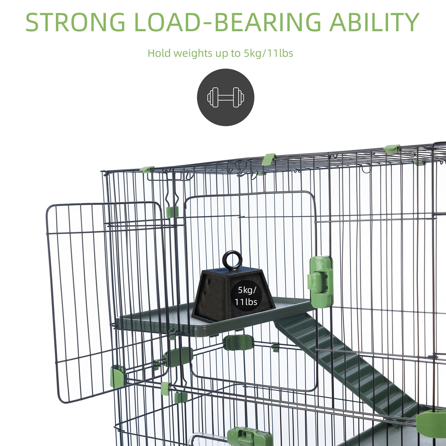 Animal Metal Cage Height Adjustable