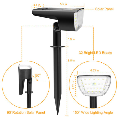 Solarek 32 LEDs Solar Landscape Spotlights - Home Brains And Brawn