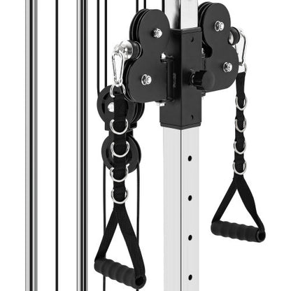 Lat Pulldown Machine Home Gym Fitness Silver - Home Brains And Brawn