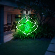 Spiral Spinner Solar Lights Wind Chime LED Color Changing Hanging Wind Lamp - HomeBrainsandBrawn