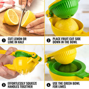 Metal 2-In-1 Lemon Lime Squeezer - Home Brains And Brawn