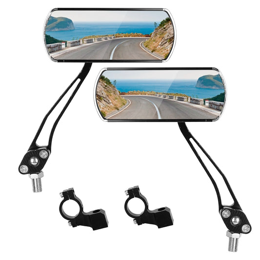 Handlebar Bike Mirrors Adjustable 360 Degree Rotatable Safe Rearview Bicycle - Home Brains And Brawn