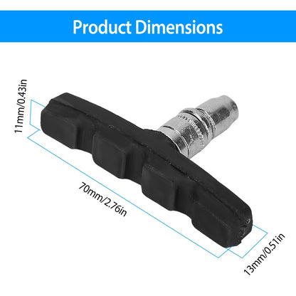 Bike Brake Pads Road Mountain Bicycle V-Brake Blocks Set 70mm Non-Slip V Bicycle Stop Caliper - Home Brains And Brawn
