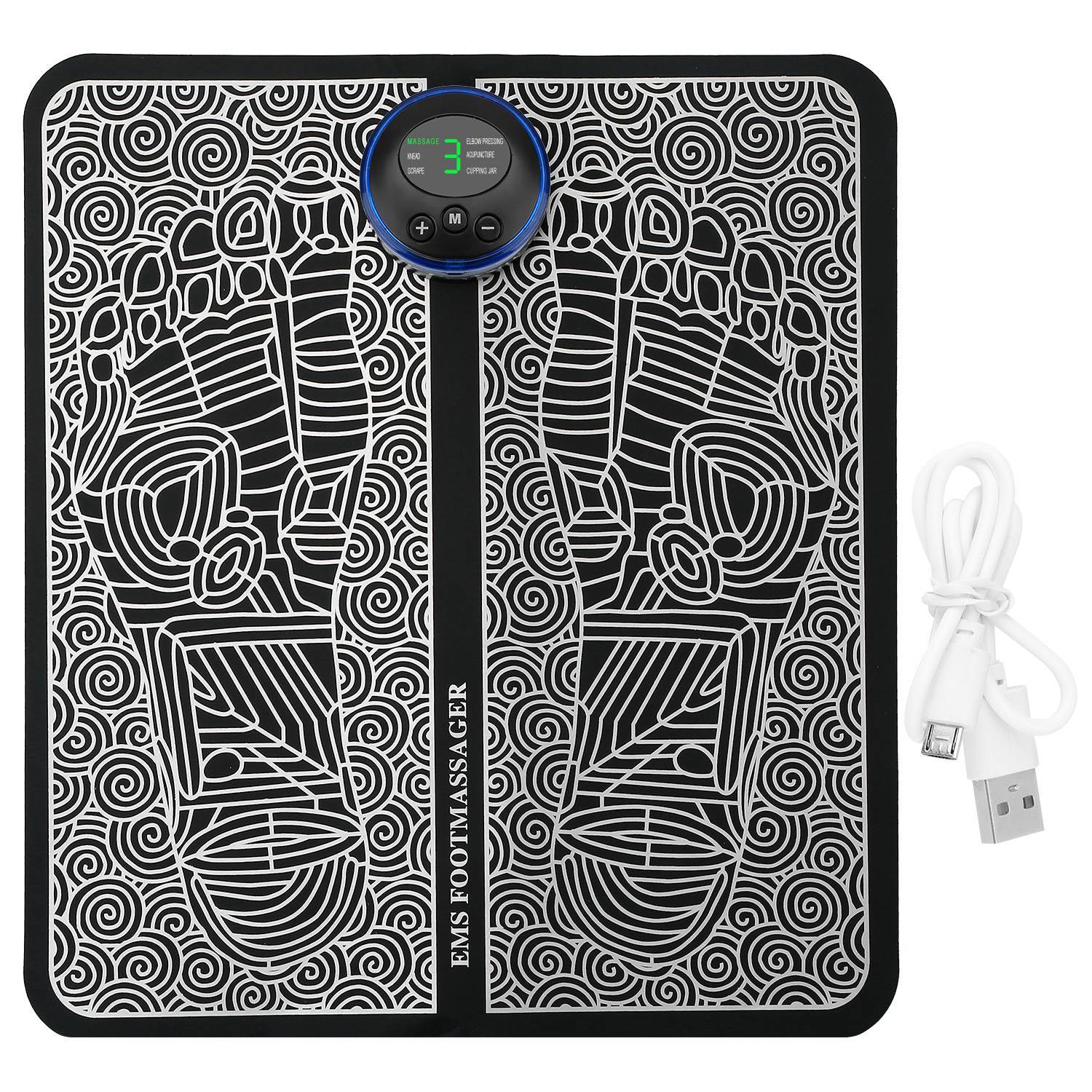 EMS Foot Massage Pad Electric Stimulator Massager Unit Rechargeable Leg Reshaping Muscle Pain Relax - Home Brains And Brawn