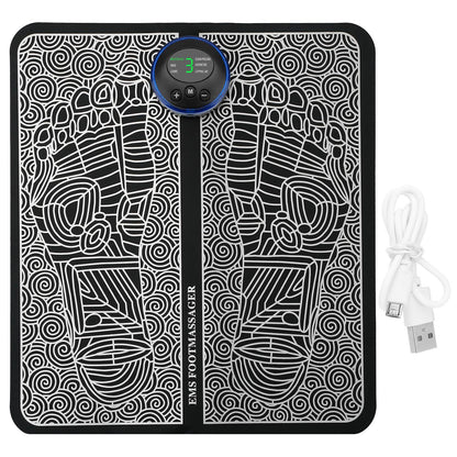 EMS Foot Massage Pad Electric Stimulator Massager Unit Rechargeable Leg Reshaping Muscle Pain Relax - Home Brains And Brawn