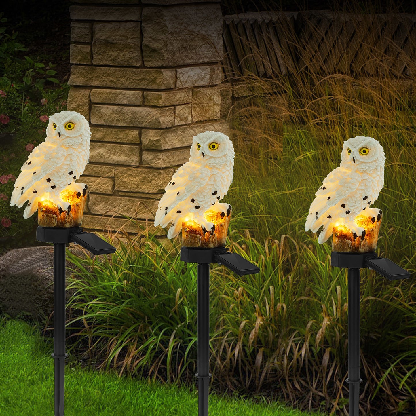 Solar Powered Owl Garden Light