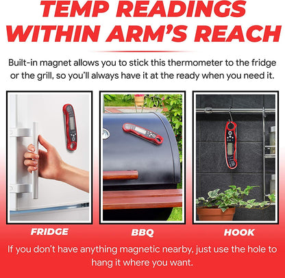 Digital Meat Thermometer with Probe - Waterproof - Home Brains And Brawn