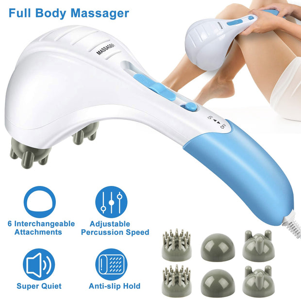 Electric Massager Handheld Full Body Percussion Massager - Home Brains And Brawn