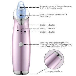 Electric Blackhead Remover Pore Vacuum Suction Diamond Dermabrasion Face Cleaner - Home Brains And Brawn
