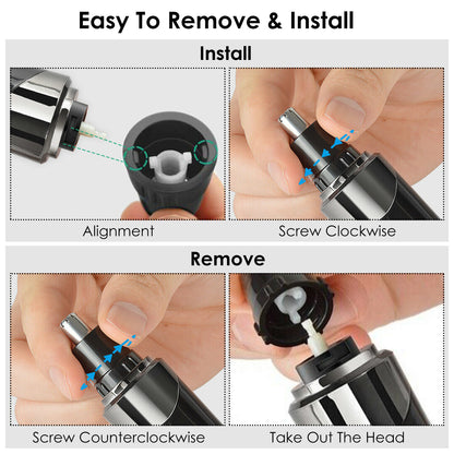 4 In 1 Rechargeable Razor Hair Beard Eyebrow Ear Nose Hairs Sideburn Trimmer Clipper Painless Electric Shaver - Home Brains And Brawn