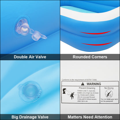blue PVC cuboid with wall thickness of 0.3mm for inflatable swimming pool - Home Brains And Brawn
