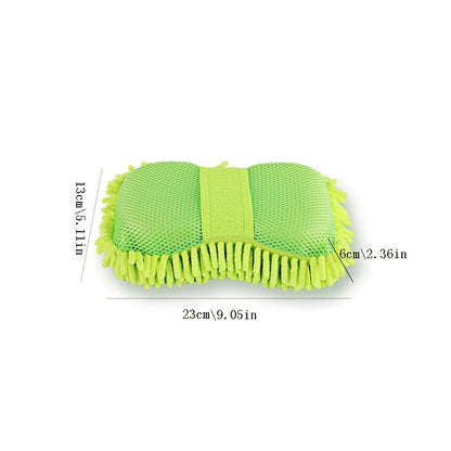 1pc Car Wash Mitt Chenille Microfiber Wash Sponge Scratch Free - Home Brains And Brawn